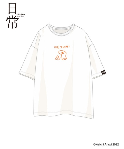 「日常」HICUL（ハイカル）オリジナル_ワンポイント刺繍Tシャツ（NEZUMI）