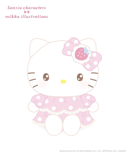 『mikko illustrations × sanrio characters』ぬいぐるみ_ハローキティ【二次受注】