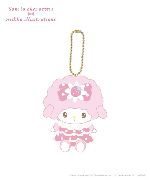 『mikko illustrations × sanrio characters 』ぬいぐるみキーホルダー_マイスウィートピアノ【二次受注】