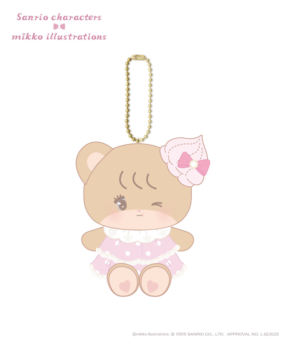 『mikko illustrations × sanrio characters 』ぬいぐるみキーホルダー_ラテ 詳細画像 - 1