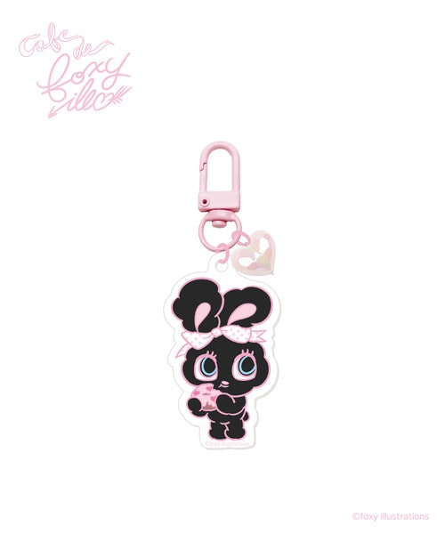 【foxy illustrations】アクリルチャーム_BLACK BUNNY