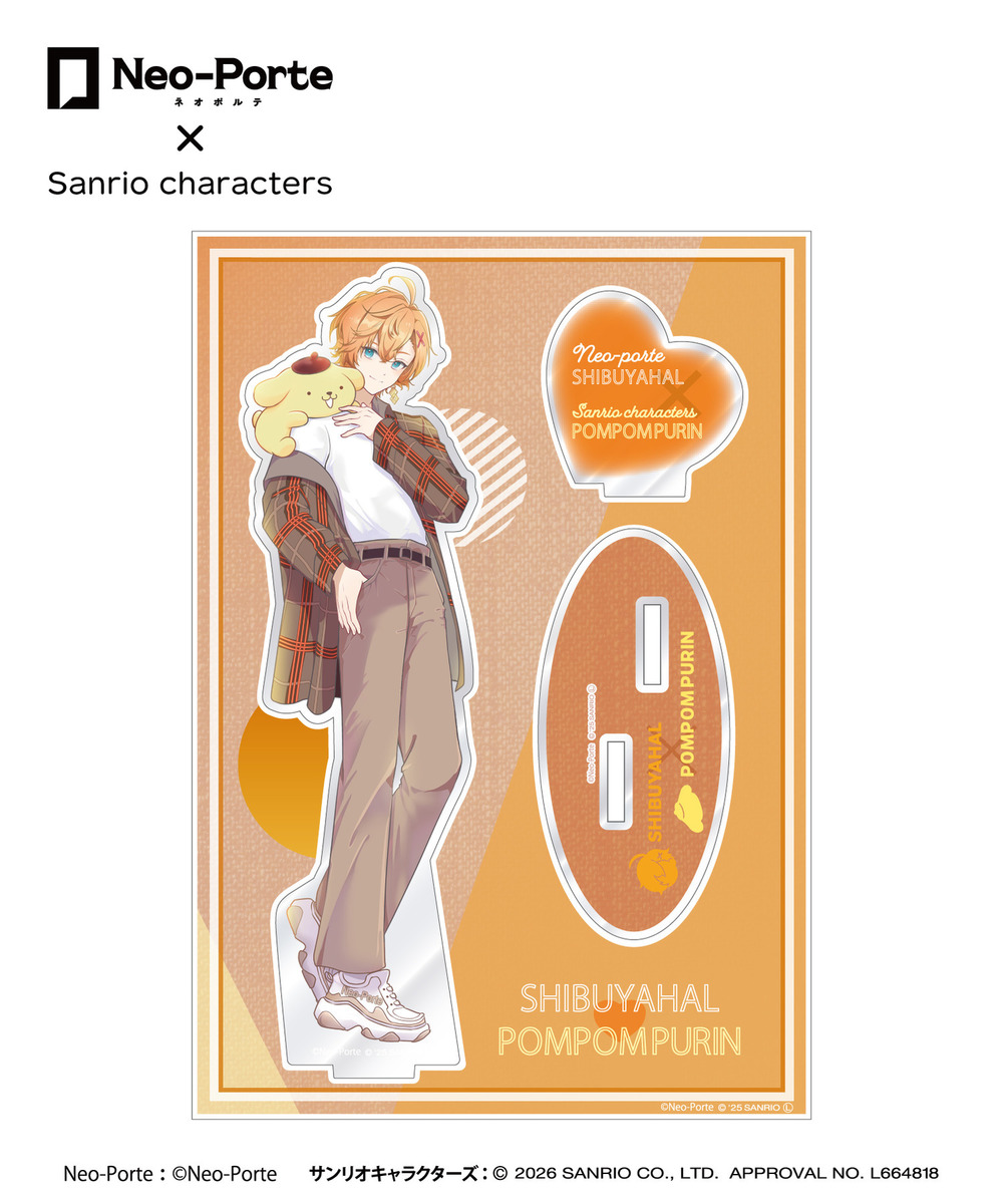 『Neo-Porte&times;Sanrio characters』アクリルスタンド_渋谷ハル&times;ポムポムプリン 詳細画像 - 1