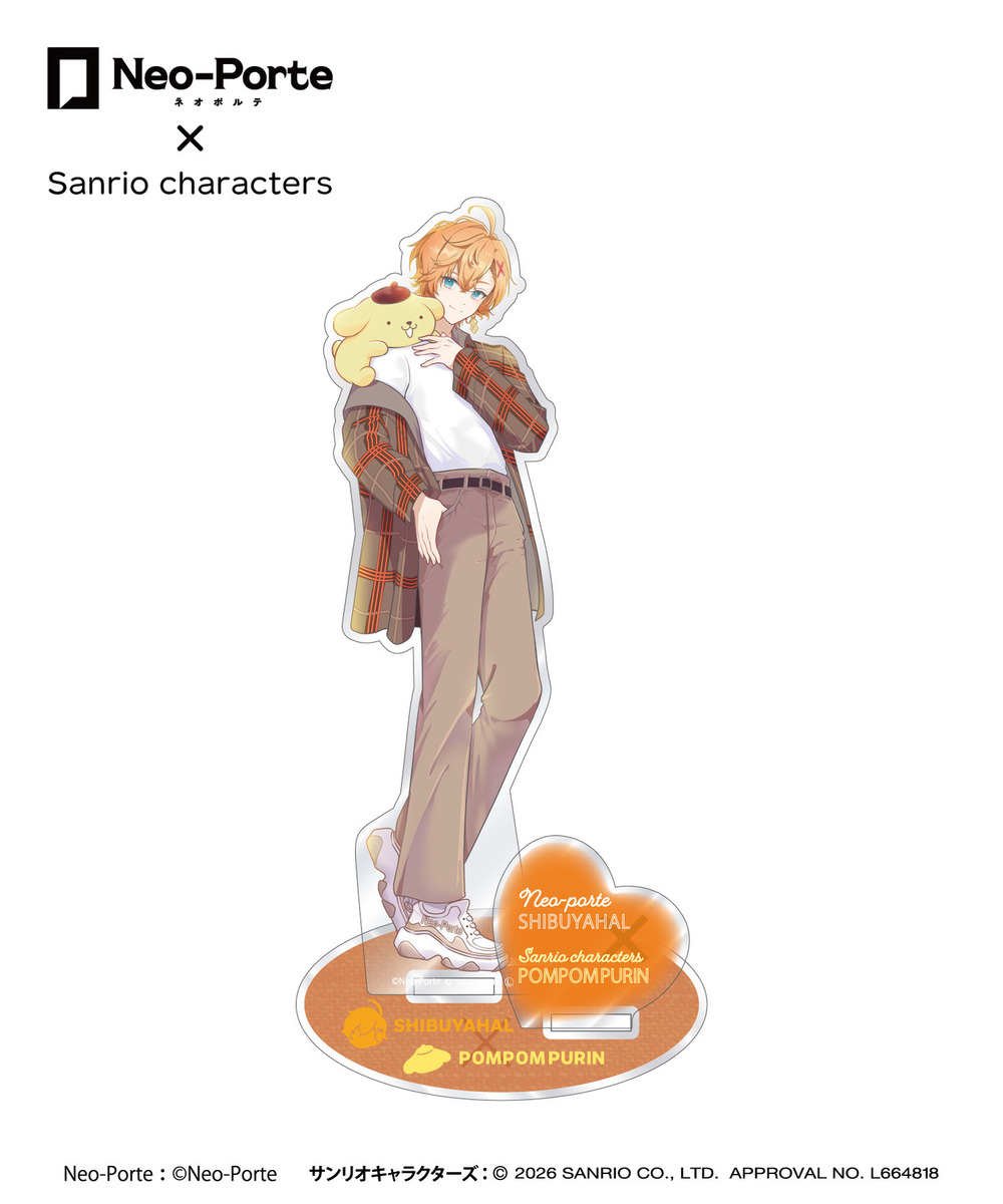 『Neo-Porte&times;Sanrio characters』アクリルスタンド_渋谷ハル&times;ポムポムプリン 詳細画像 - 2