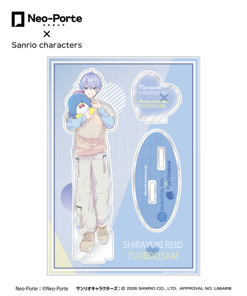 『Neo-Porte×Sanrio characters』アクリルスタンド_白雪レイド×タキシードサム