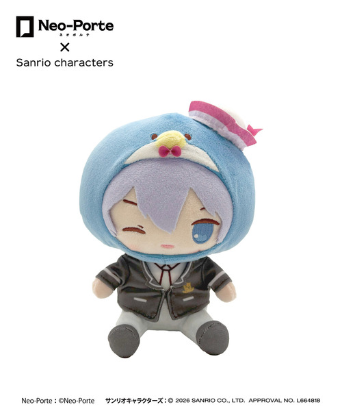 『Neo-Porte×Sanrio characters』ふわフレぬいぐるみ_白雪レイド×タキシードサム