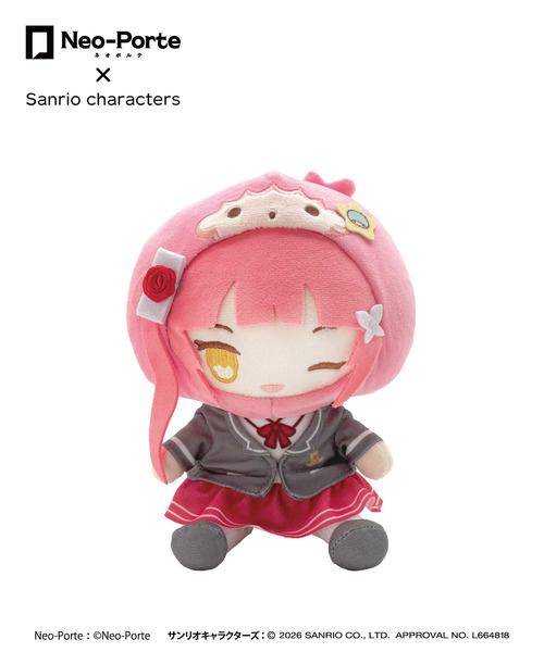 『Neo-Porte×Sanrio characters』ふわフレぬいぐるみ_心白てと×リトルツインスターズ（ララ）