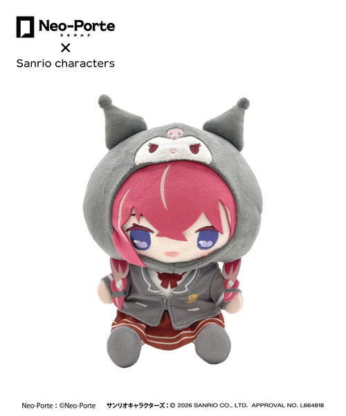 『Neo-Porte×Sanrio characters』ふわフレぬいぐるみ_昏昏アリア×クロミ