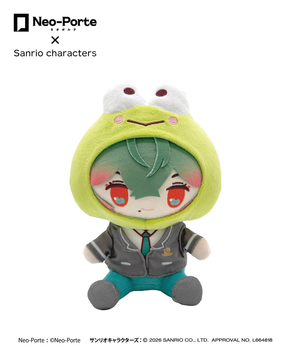 『Neo-Porte&times;Sanrio characters』ふわフレぬいぐるみ_八神ツクモ&times;けろけろけろっぴ 詳細画像 - 1