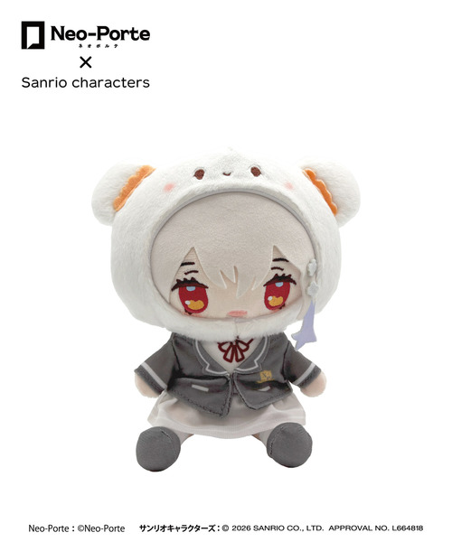 『Neo-Porte×Sanrio characters』ふわフレぬいぐるみ_白那しずく×こぎみゅん