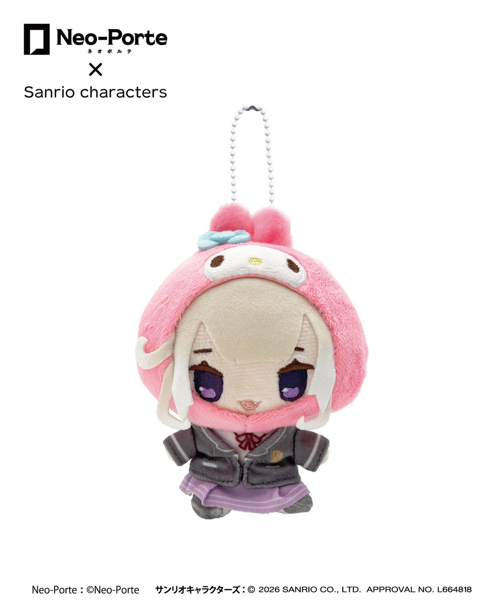 『Neo-Porte&times;Sanrio characters』ぬいぐるみキーホルダー_夜絆ニウ&times;マイメロディ 詳細画像 - 1