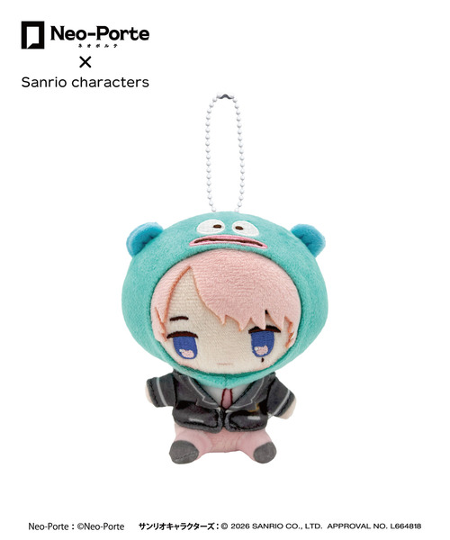 『Neo-Porte×Sanrio characters』ぬいぐるみキーホルダー_水無瀬×ハンギョドン
