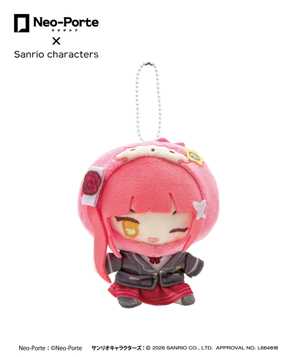『Neo-Porte&times;Sanrio characters』ぬいぐるみキーホルダー_心白てと&times;リトルツインスターズ（ララ） 詳細画像 - 1