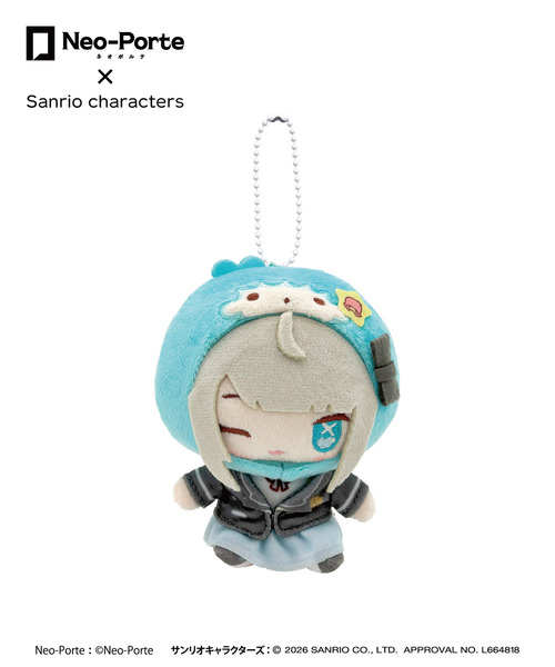 『Neo-Porte×Sanrio characters』ぬいぐるみキーホルダー_絲依とい×リトルツインスターズ（キキ）