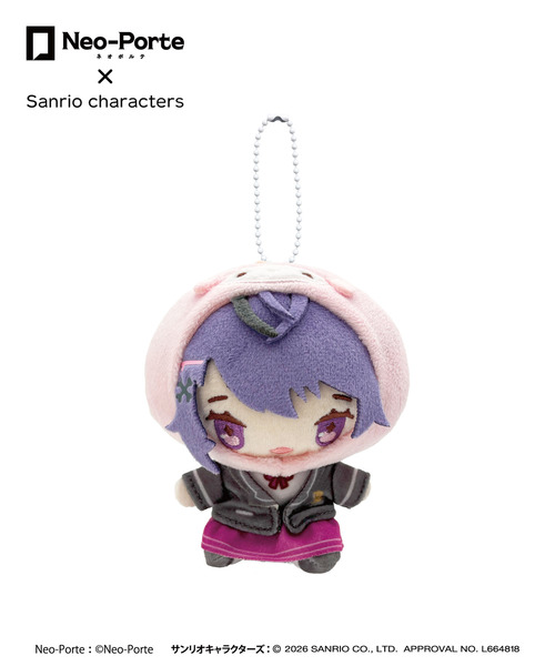 『Neo-Porte×Sanrio characters』ぬいぐるみキーホルダー_甘音あむ×マイスウィートピアノ