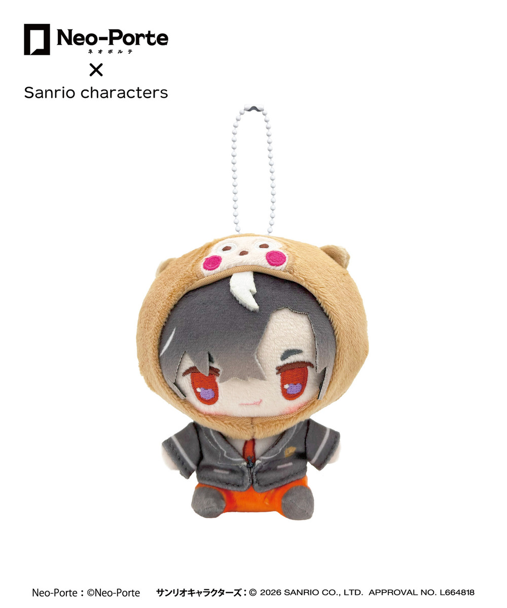 『Neo-Porte&times;Sanrio characters』ぬいぐるみキーホルダー_鬼ヶ谷テン&times;おさるのもんきち 詳細画像 - 1