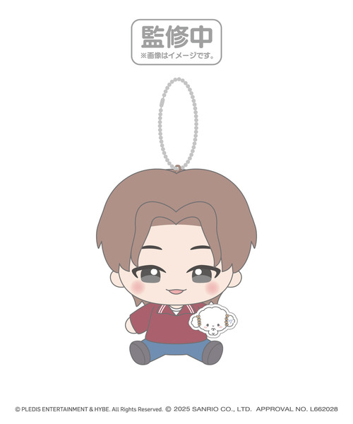 「SEVENTEEN×SANRIO CHARACTERS」ぬいぐるみキーホルダー_WOOZI