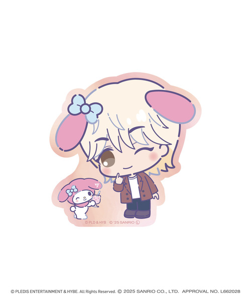 「SEVENTEEN×SANRIO CHARACTERS」オーロラステッカー_JEONGHAN