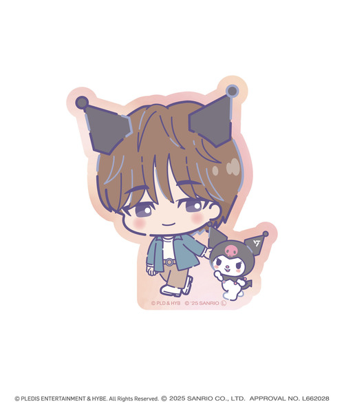「SEVENTEEN×SANRIO CHARACTERS」オーロラステッカー_WONWOO