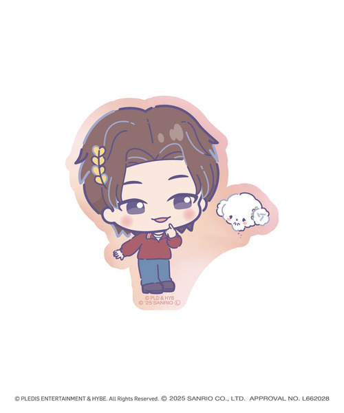 「SEVENTEEN×SANRIO CHARACTERS」オーロラステッカー_WOOZI