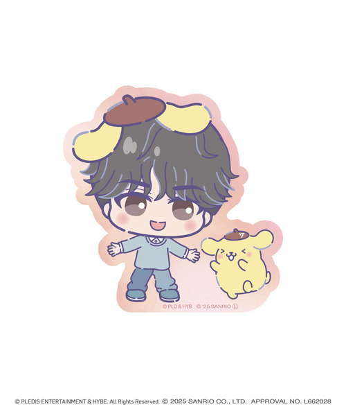 「SEVENTEEN×SANRIO CHARACTERS」オーロラステッカー_MINGYU