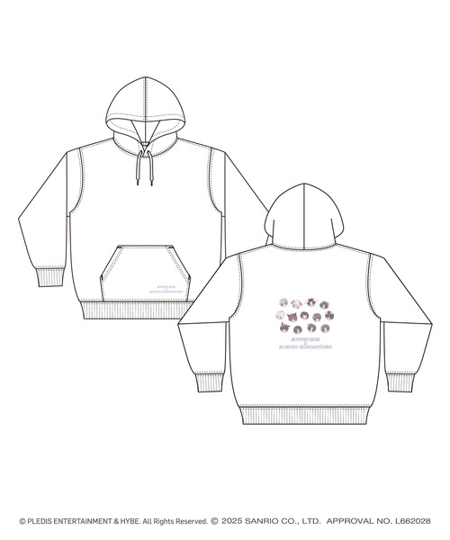 「SEVENTEEN×SANRIO CHARACTERS」プルパーカー
