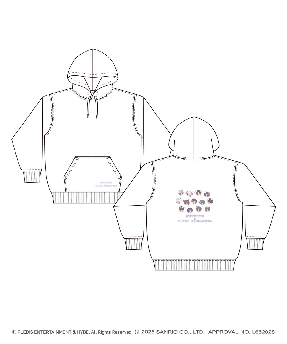 「SEVENTEEN×SANRIO CHARACTERS」プルパーカー 詳細画像 - 1